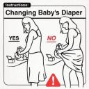 Changing baby’s diaper